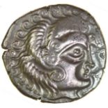 Ogmios and V-Boar. Coriosolites. c.57-56 BC. Celtic silver stater. 21mm. 6.48g.