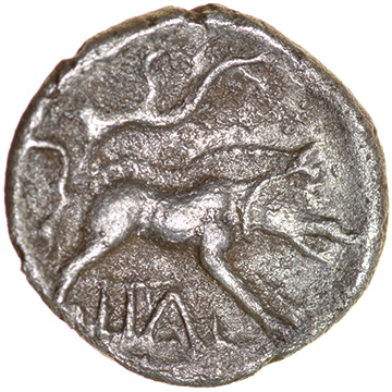 Epaticcus Victory. Regini & Atrebates. c.AD 20-40. Celtic silver unit. 12mm. 1.22g. - Image 2 of 2