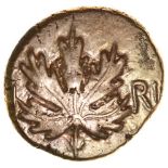 Verica Vine Leaf. Leaping Horse. Regini & Atrebates. c.AD 10-40. Celtic gold stater. 16mm. 5.30g.