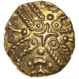 Tasciovanos Taxciavan. c.25BC-AD10. Catuvellauni. Celtic gold stater. 17mm. 5.56g.