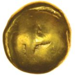 Globular Cross. Lentil Type with Squat Cross. Carnutes. c.100-60 BC. 12mm x 6mm. 7.42g.