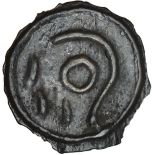 Heavy Striations. Angular Bull Type. Cantiaci. c.100-90 BC. Celtic cast potin. 20mm. 2.30g.
