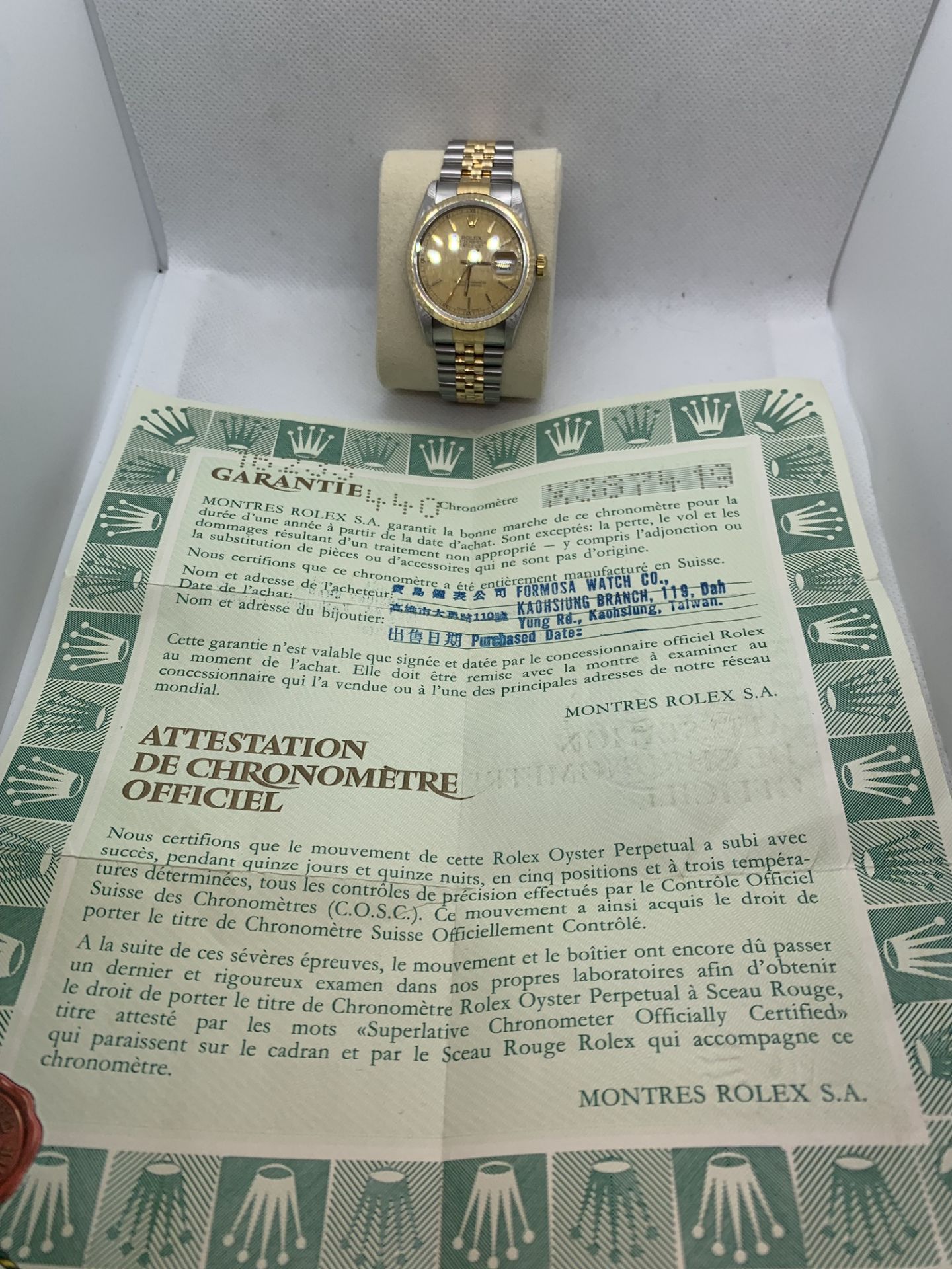 ROLEX S/S & GOLD GENTS WATCH WITH ROLEX CERTIFICATE - Image 4 of 6