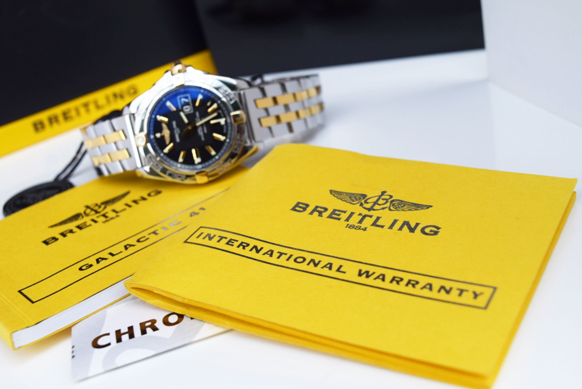 BREITLING - GALACTIC 41 (B49350) - 18K GOLD & STEEL / BLACK DIAL - Image 6 of 13