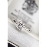 *GORGEOUS* IGI Certified 1ct VS2 / G Asscher Cut Platinum 950 Diamond Ring (Valuation: £12,300)