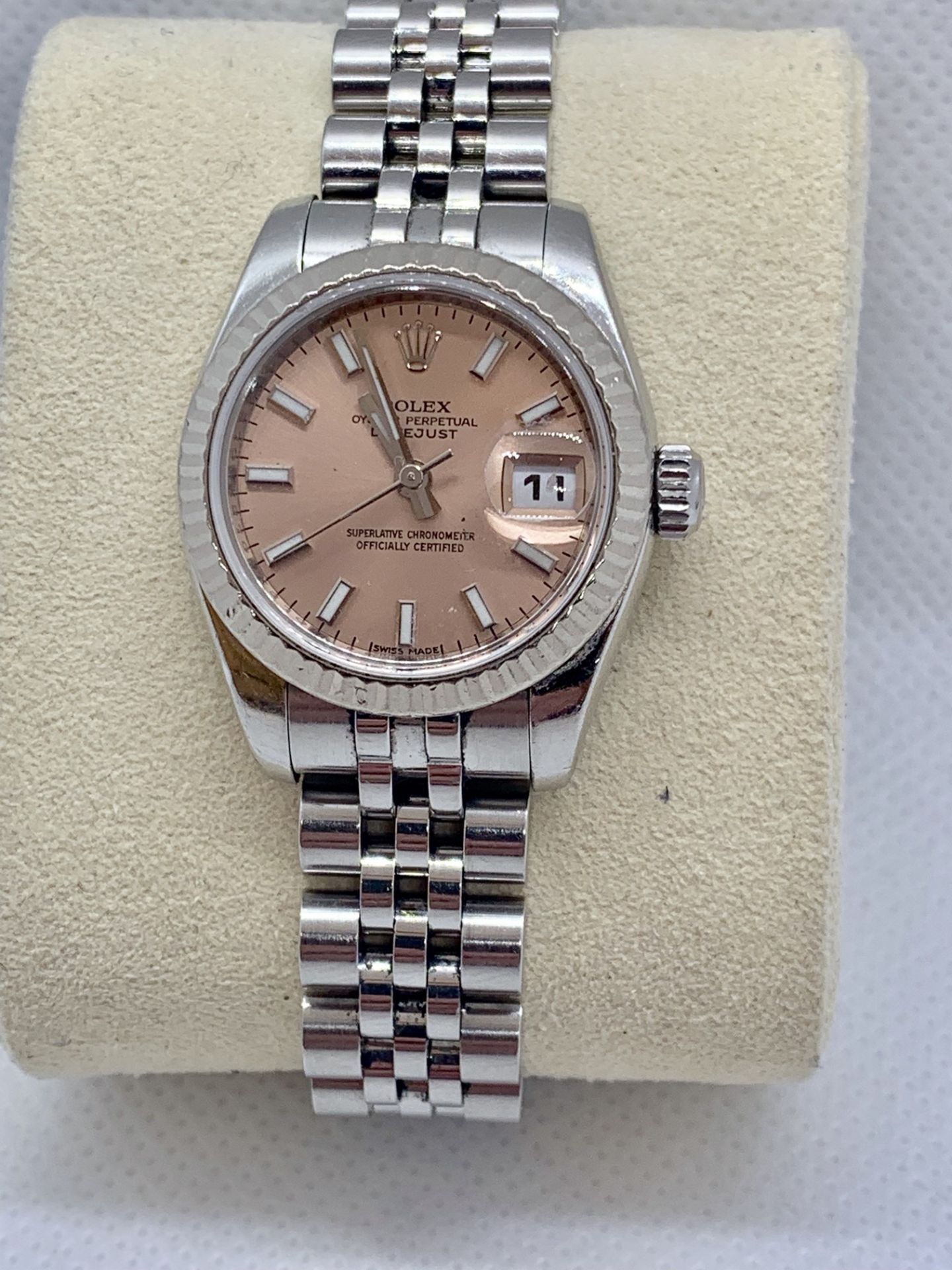 APPROX 2007 LADIES S/S & 18ct WHITE GOLD ROLEX WATCH - Image 3 of 8