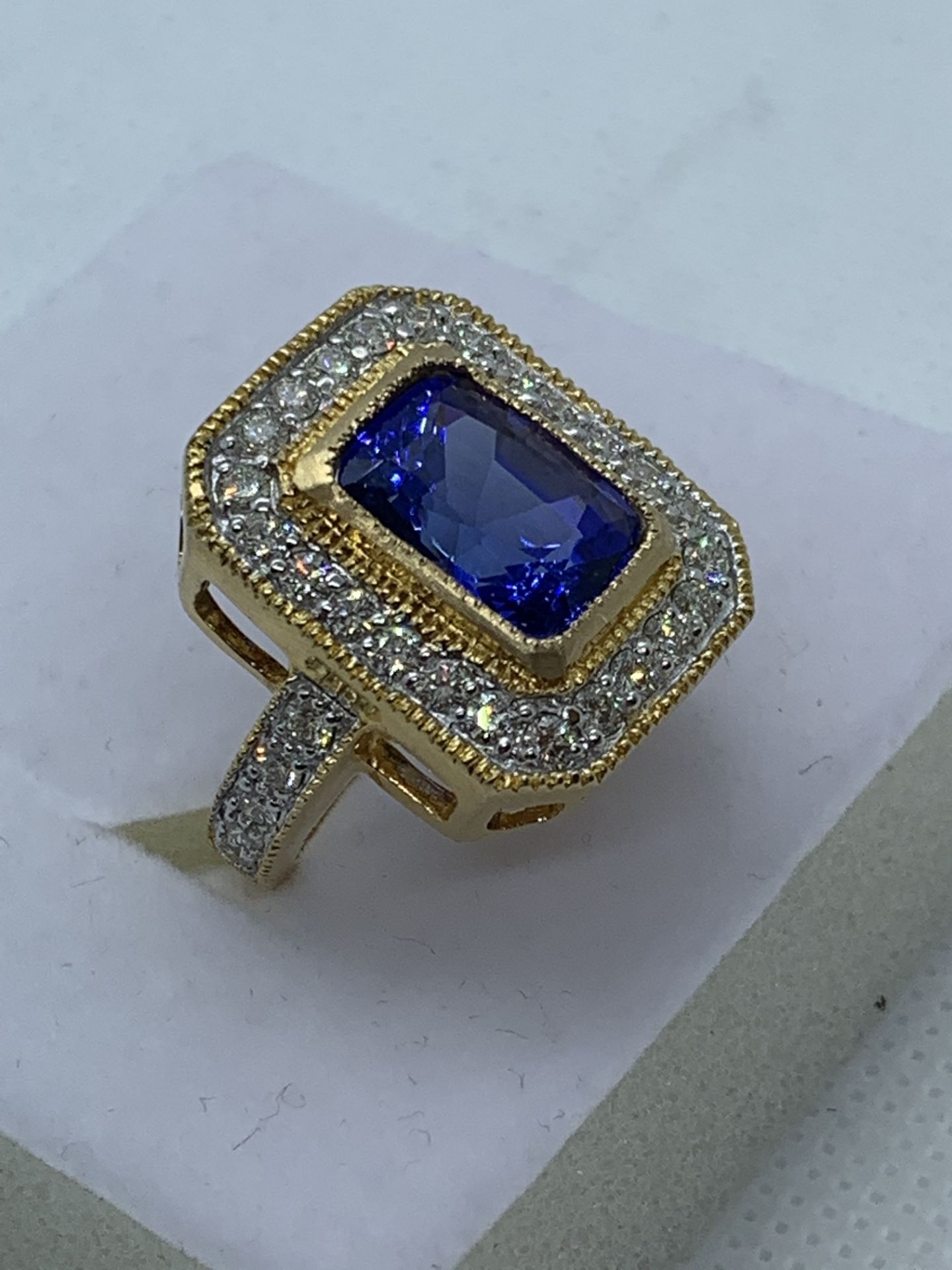 STUNNING IMPRESSIVE 5.00ct TANZANITE & 1.50ct DIAMOND RING - Image 4 of 9