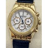 JAEGER LECOULTRE CHRONOGRAPH YELLOW GOLD WATCH