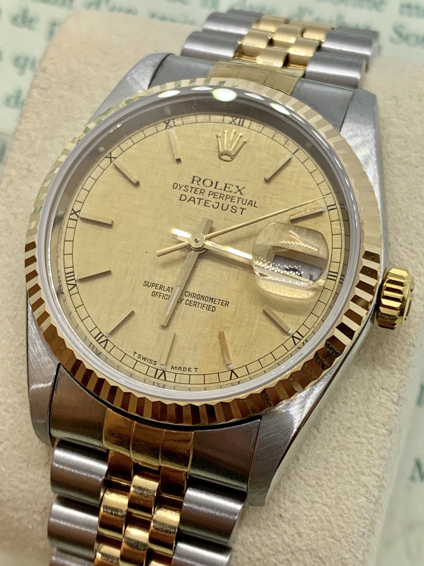 ROLEX S/S & GOLD GENTS WATCH WITH ROLEX CERTIFICATE - Image 3 of 6