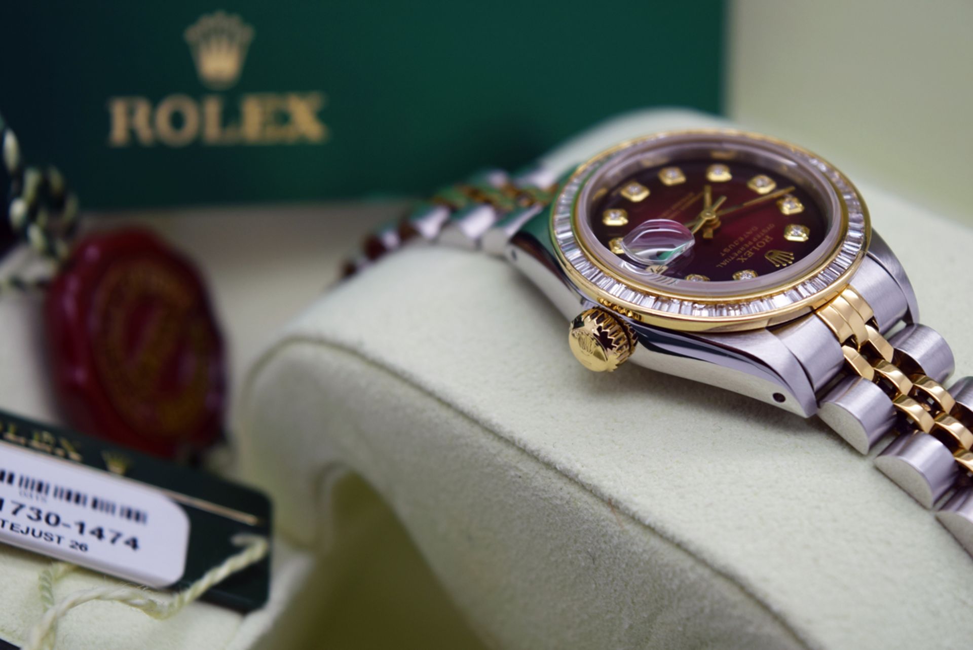 *STUNNING* ROLEX DATEJUST 18K GOLD & STAINLESS STEEL - BAGUETTE DIAMOND BEZEL AND DIAMOND DIAL - Image 10 of 11