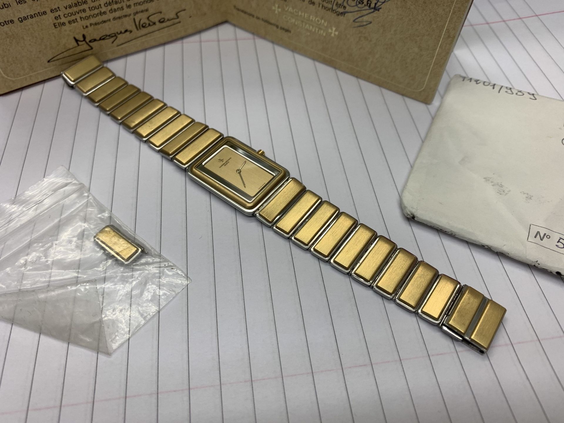VACHERON CONSTANTIN STEEL & GOLD WATCH WITH PAPERS - Image 4 of 7