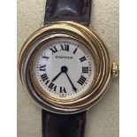 CARTIER TRINITY 18ct GOLD LADIES 3 COLOUR GOLD WATCH