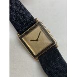 BOUCHERON 18ct GOLD LADIES WATCH - CHAMPAGNE FACE