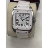 CARTIER SANTOS 100 AUTOMATIC WATCH 33mm