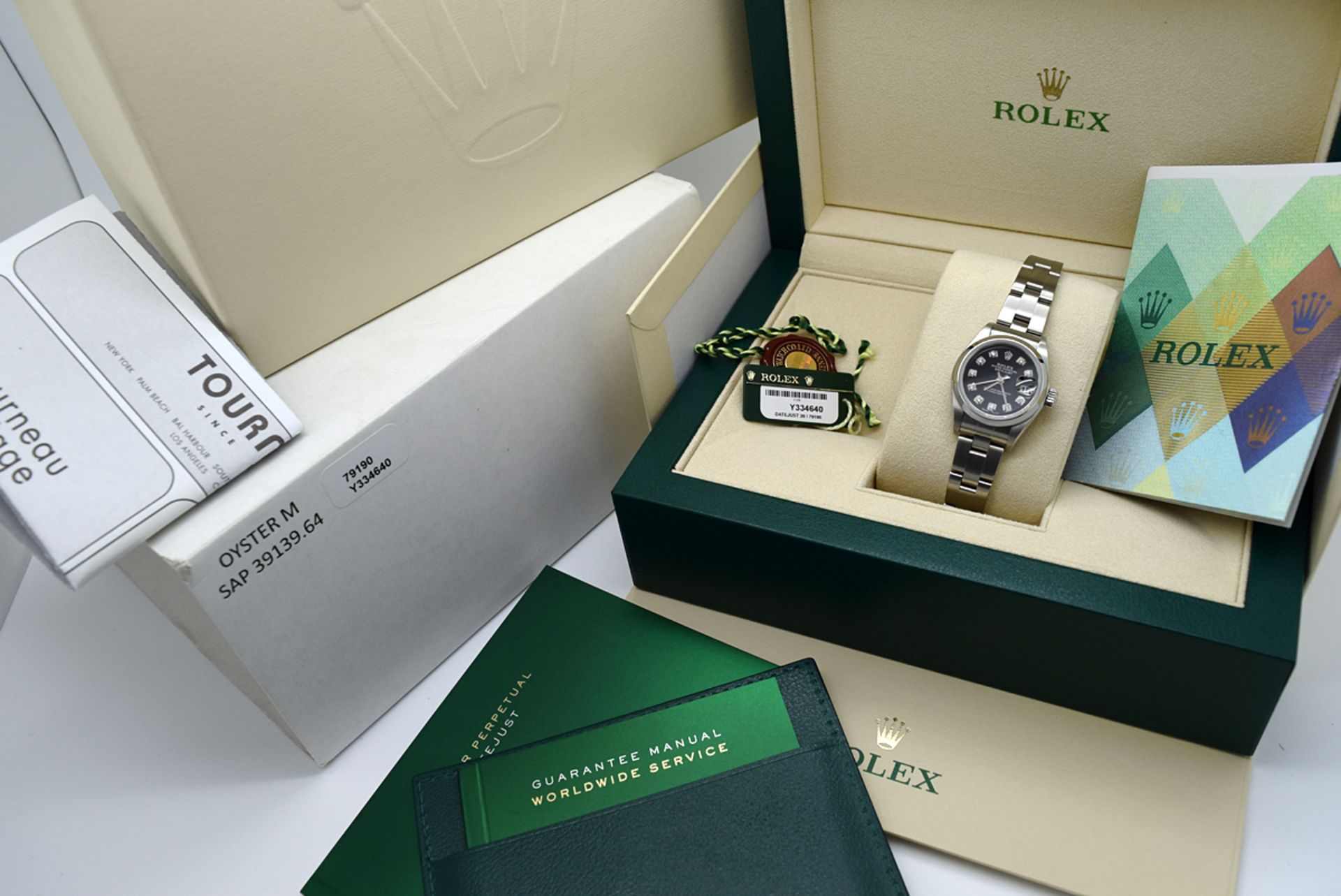 Rolex Ladies Datejust - Diamond Black Dial, Steel Model; 79190 with Box & Certificate - Image 10 of 12