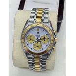 TUDOR MONARCH CHRONOGRAPH STEEL & GOLD WATCH