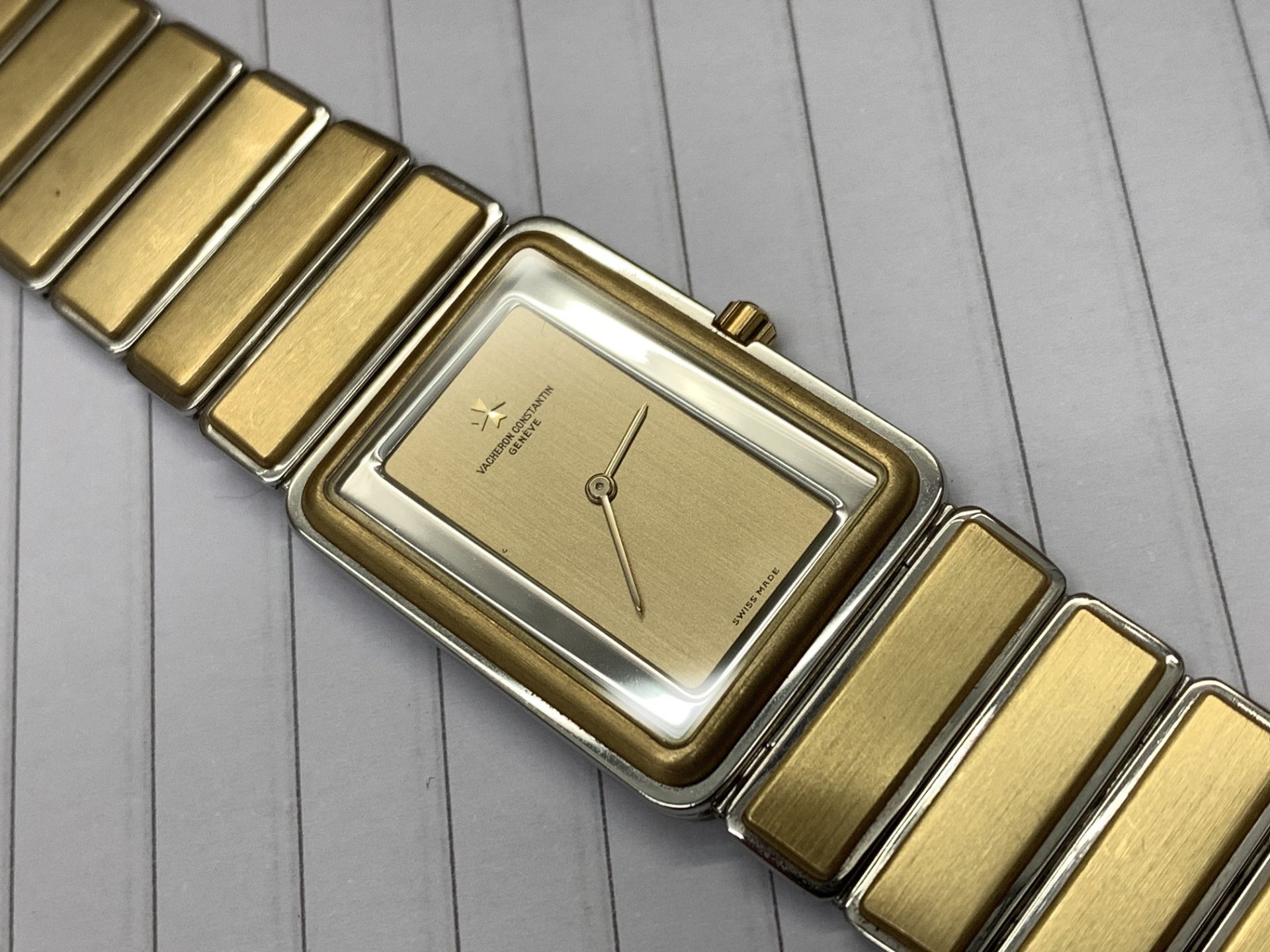 VACHERON CONSTANTIN STEEL & GOLD WATCH WITH PAPERS - Image 3 of 7