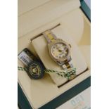 *Beautiful* Full Set Diamond Rolex Lady DateJust - Yellow Gold/ Steel (Oyster Bracelet)