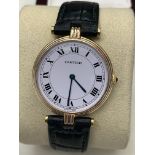 CARTIER TRINITY VENDOME MIDSIZE 18ct 3 COLOUR GOLD WATCH