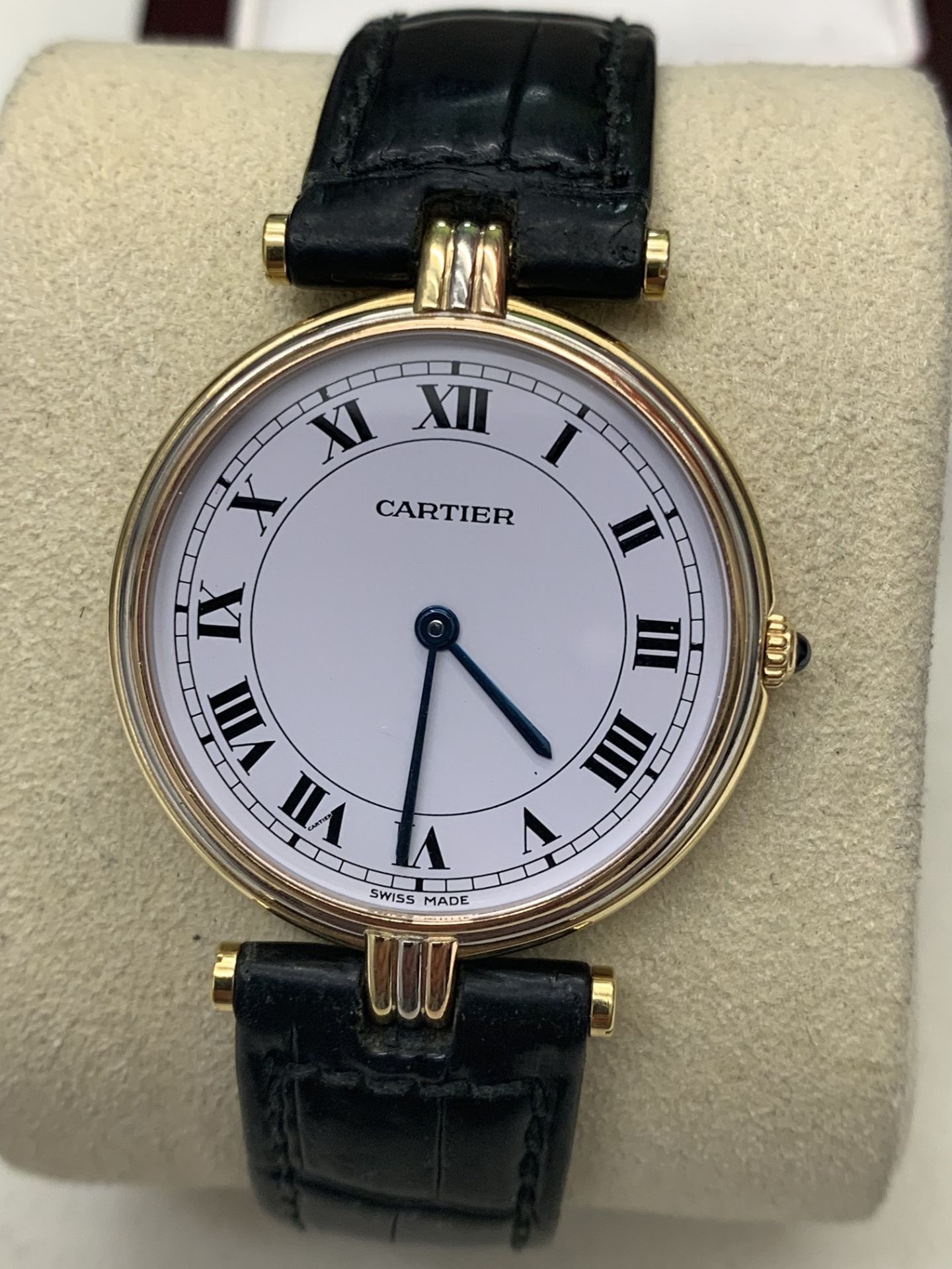 CARTIER TRINITY VENDOME MIDSIZE 18ct 3 COLOUR GOLD WATCH