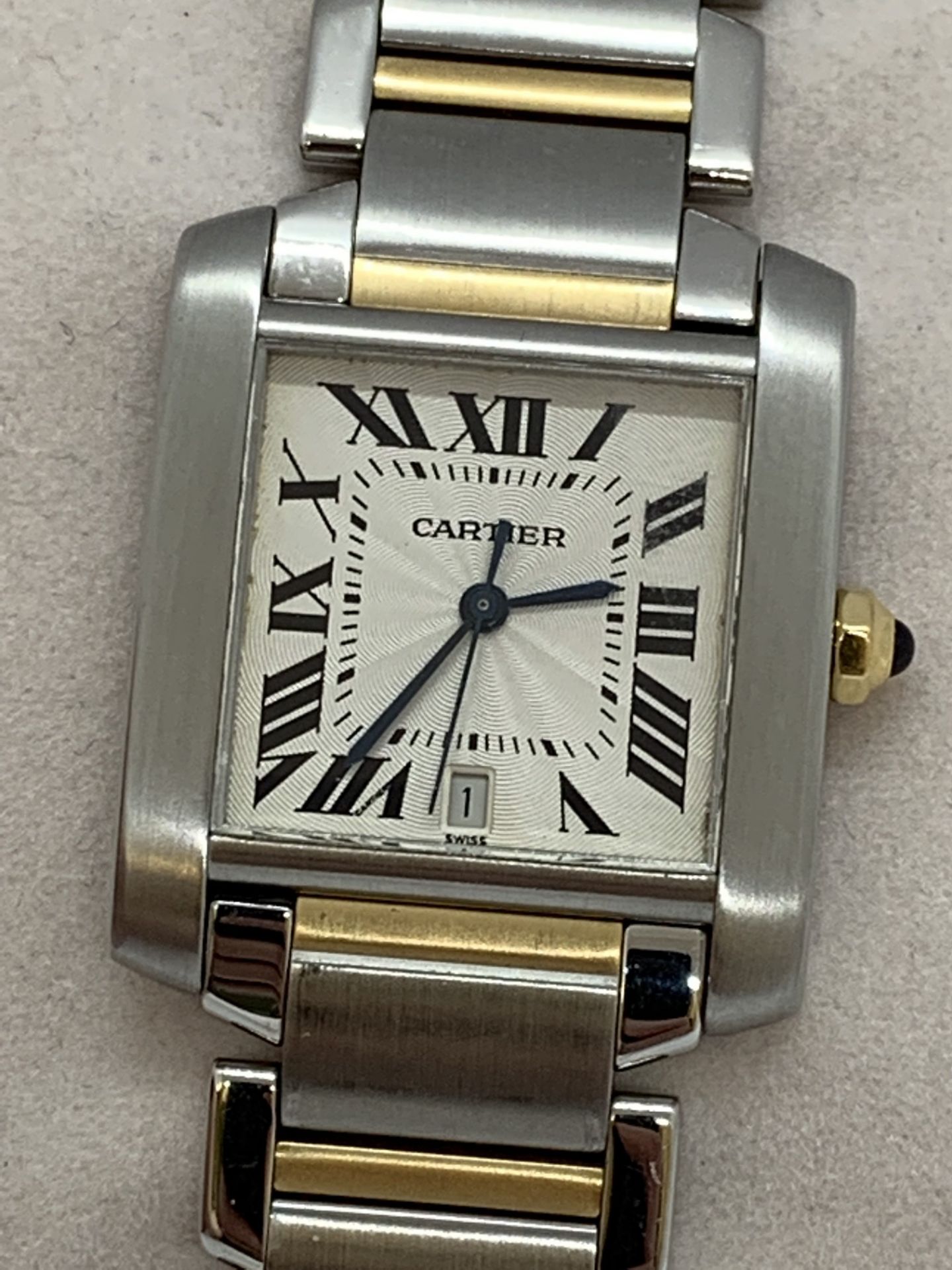 Cartier Steel & Gold Large Tank Française, 2302, Automatic