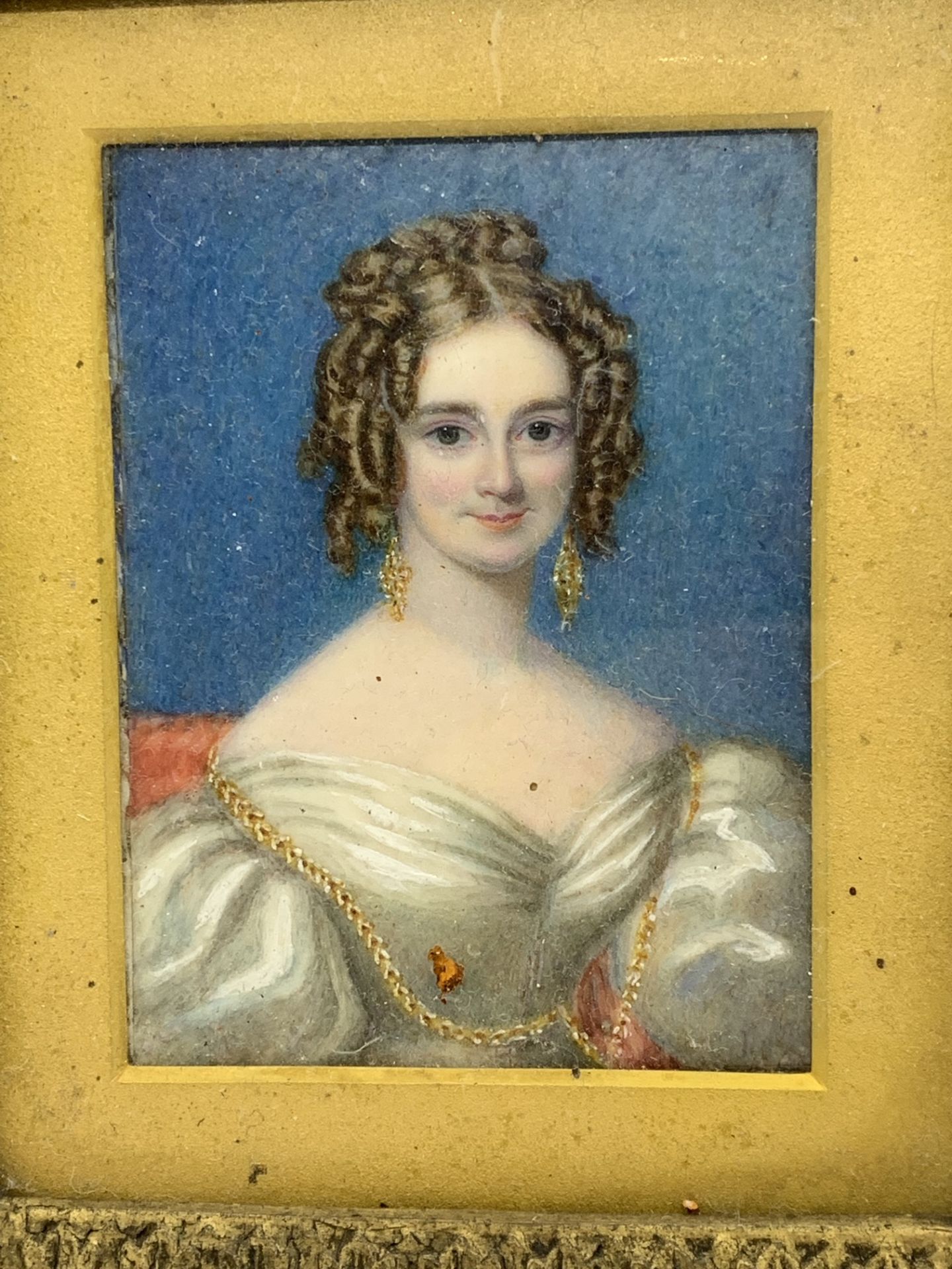 FRAMED MINIATURE PAINTING OF A LADY FROM PRIVATE COLLECTION
