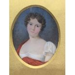 FRAMED MINIATURE PAINTING OF A LADY FROM PRIVATE COLLECTION