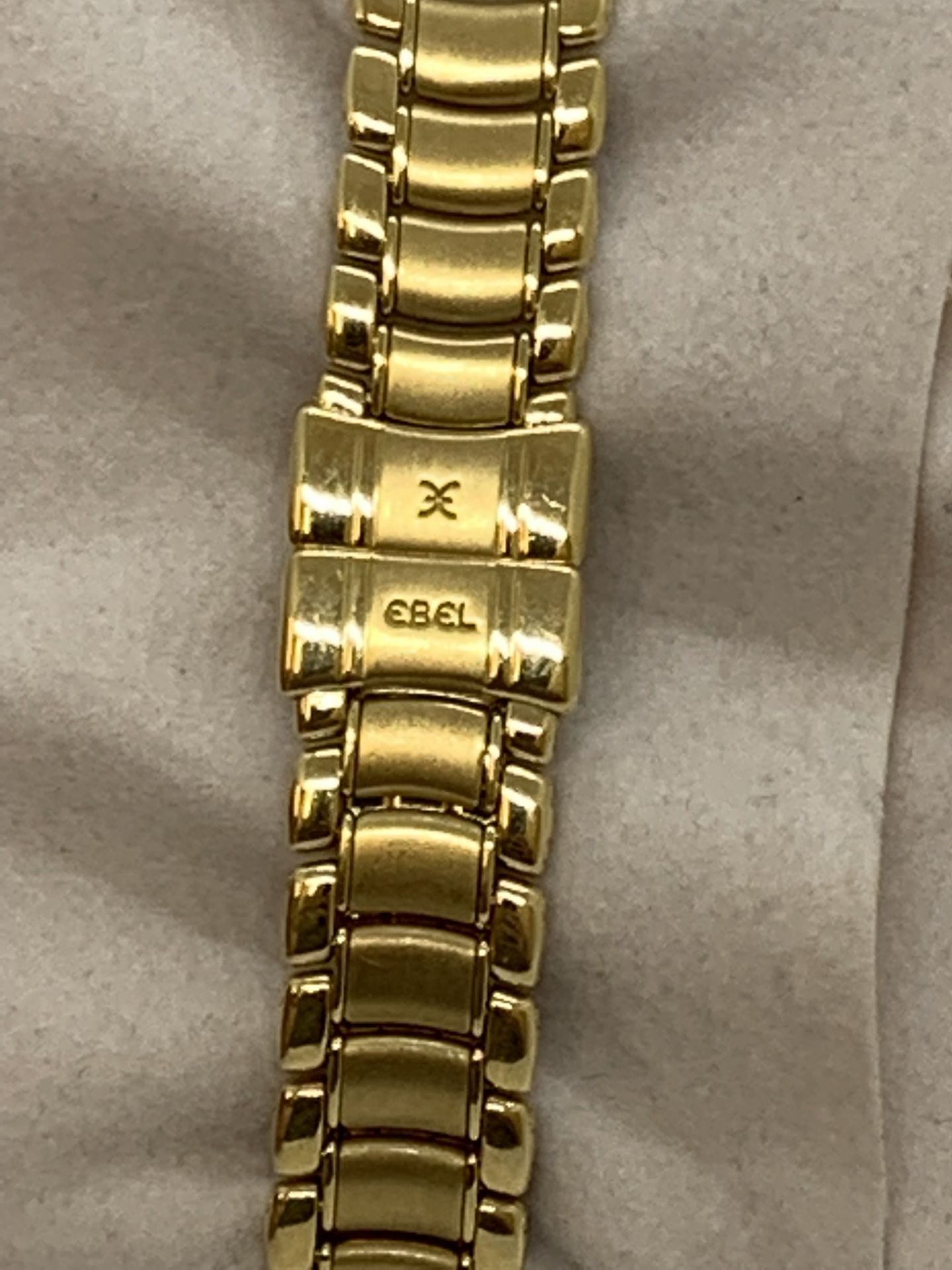 LADIES EBEL 18ct GOLD DIAMOND SET WATCH - 81.6 GRAMS - Image 5 of 7