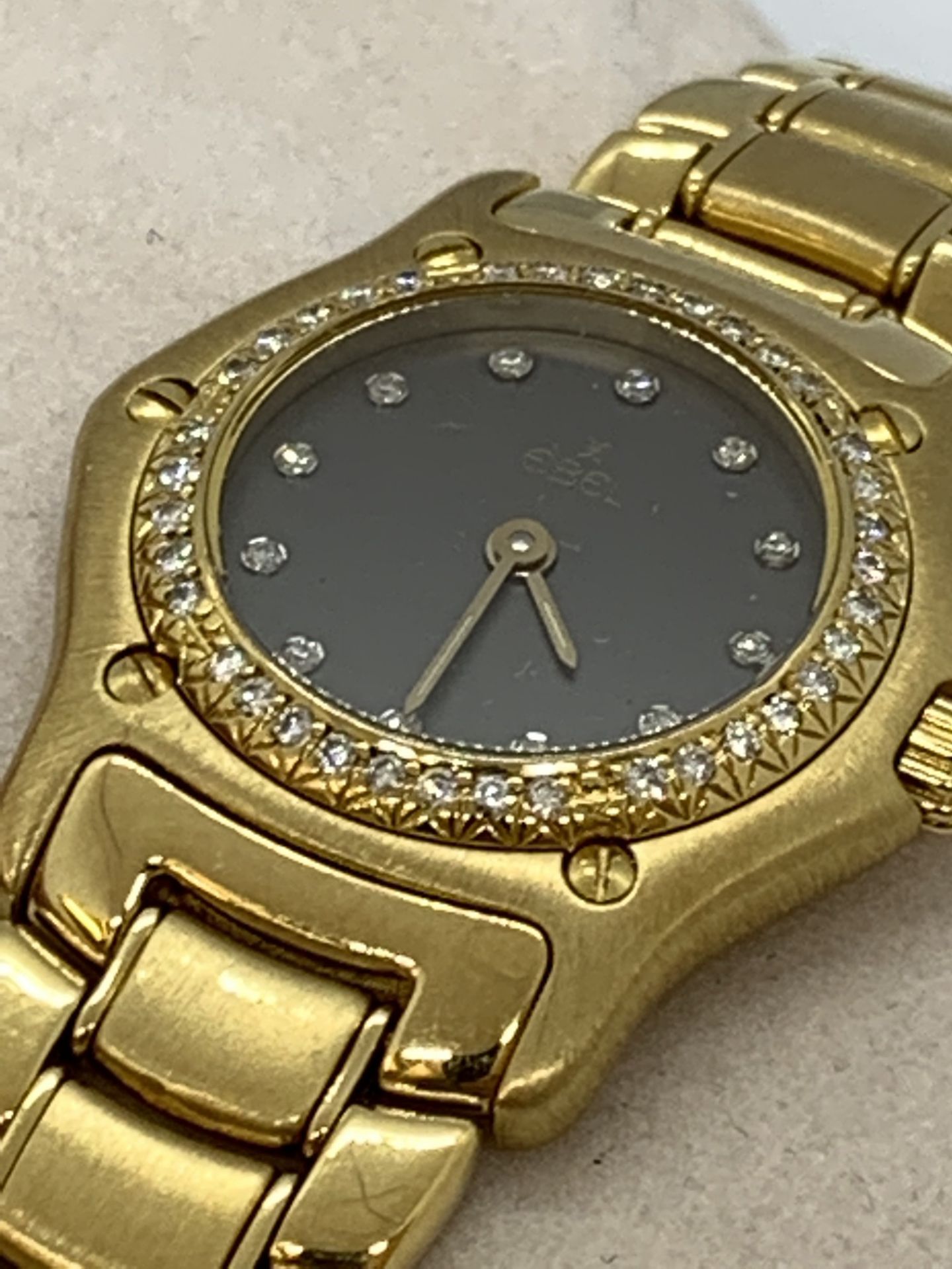 LADIES EBEL 18ct GOLD DIAMOND SET WATCH - 81.6 GRAMS - Image 2 of 7