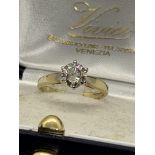 0.75ct DIAMOND SOLITAIRE RING SET IN YELLOW GOLD