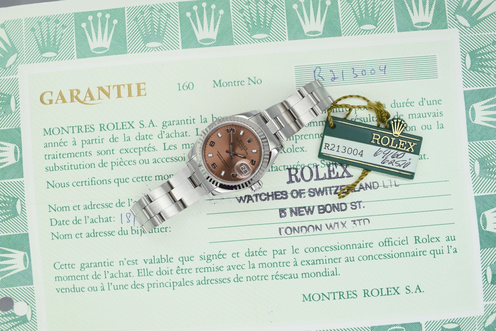 Rolex Datejust 18k White Gold/ Steel (Salmon Dial) & Certificate/ Tags - Image 2 of 2