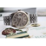 INVESTMENT Very Rare Set Rolex Datejust Steel & Gold (Mens 36mm) - Certificate, Original Invoice Etc