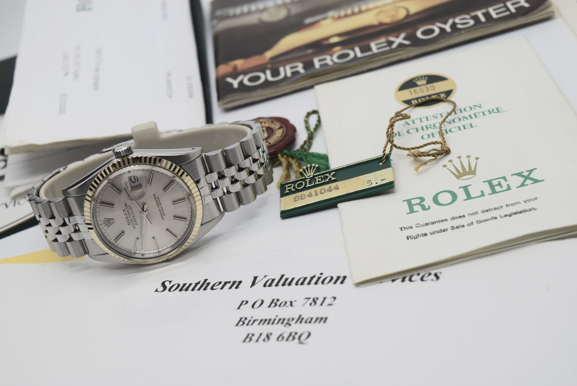 INVESTMENT Very Rare Set Rolex Datejust Steel & Gold (Mens 36mm) - Certificate, Original Invoice Etc - Image 3 of 5