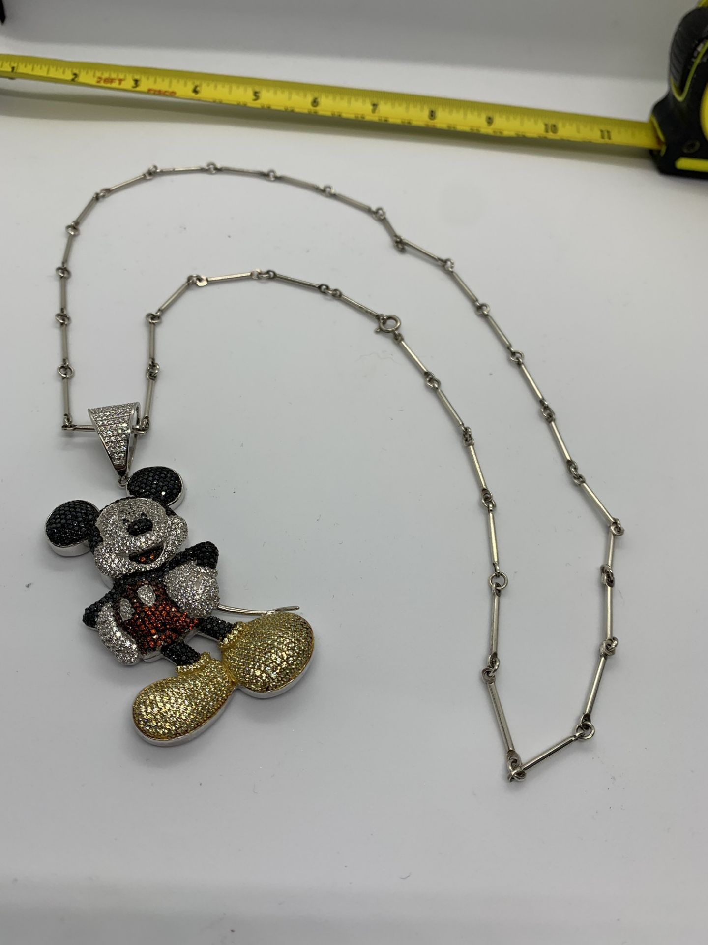 SILVER MICKEY MOUSE & CHAIN - Image 2 of 5