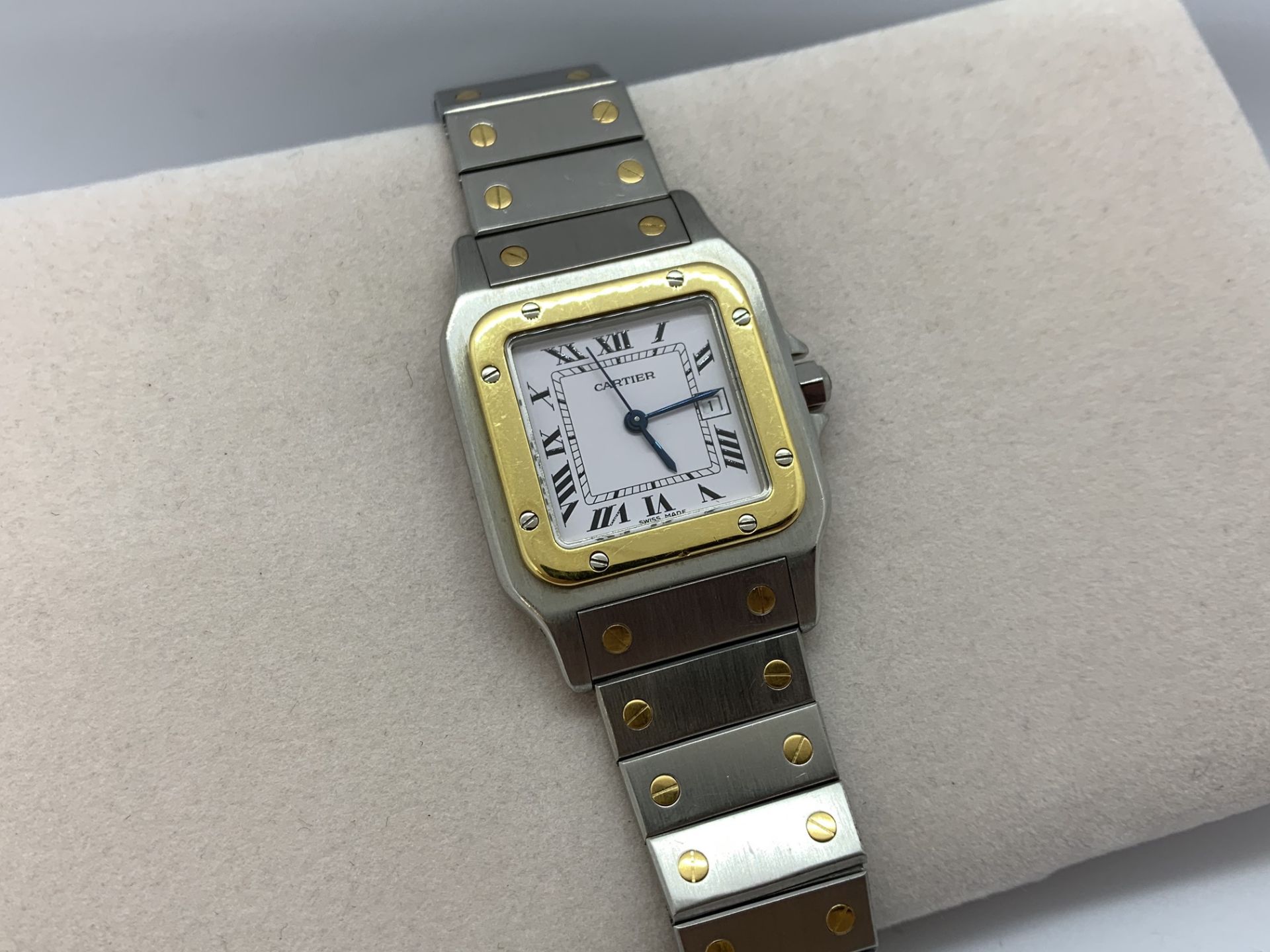 CARTIER SANTOS S/S & GOLD AUTOMATIC WATCH - Image 2 of 5