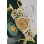 *Beautiful* Rolex 18K/Steel Champagne Diamond Lady DateJust (Just received £650 service)