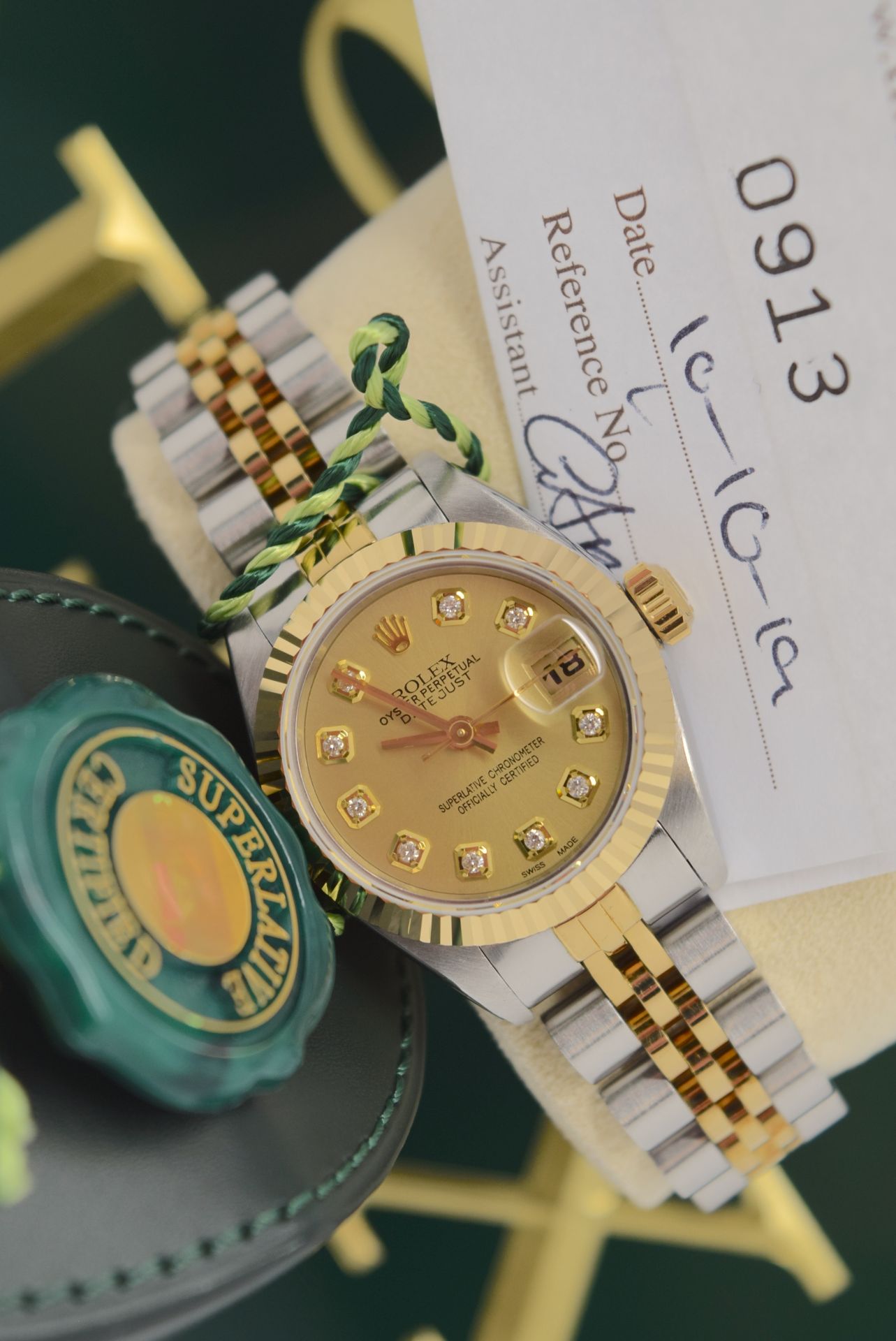 *Beautiful* Rolex 18K/Steel Champagne Diamond Lady DateJust (Just received £650 service)