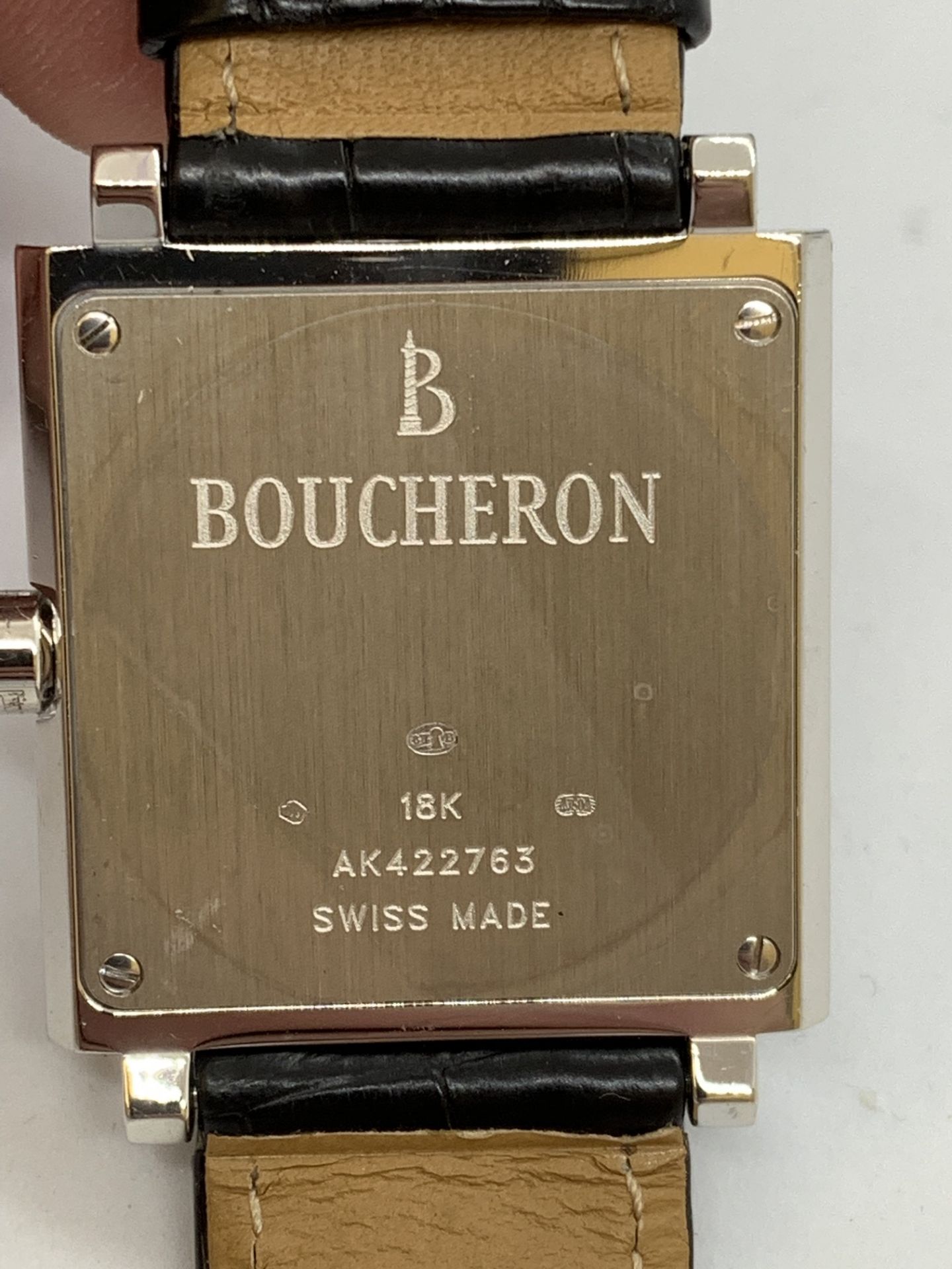 BOUCHERON 18ct GOLD & DIAMOND WATCH - Image 6 of 6