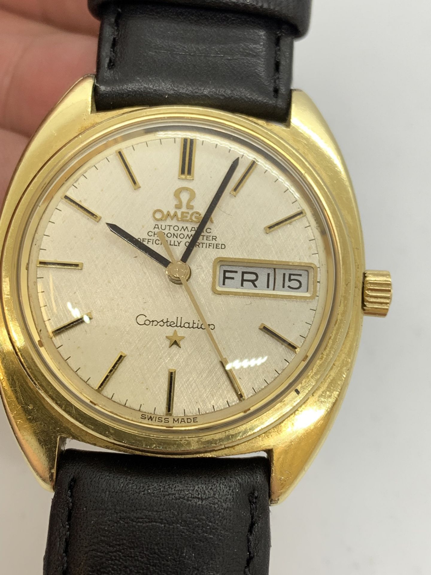 OMEGA CONSTELLATION AUTOMATIC DAY/DATE 18ct GOLD & STEEL WATCH - Image 3 of 4