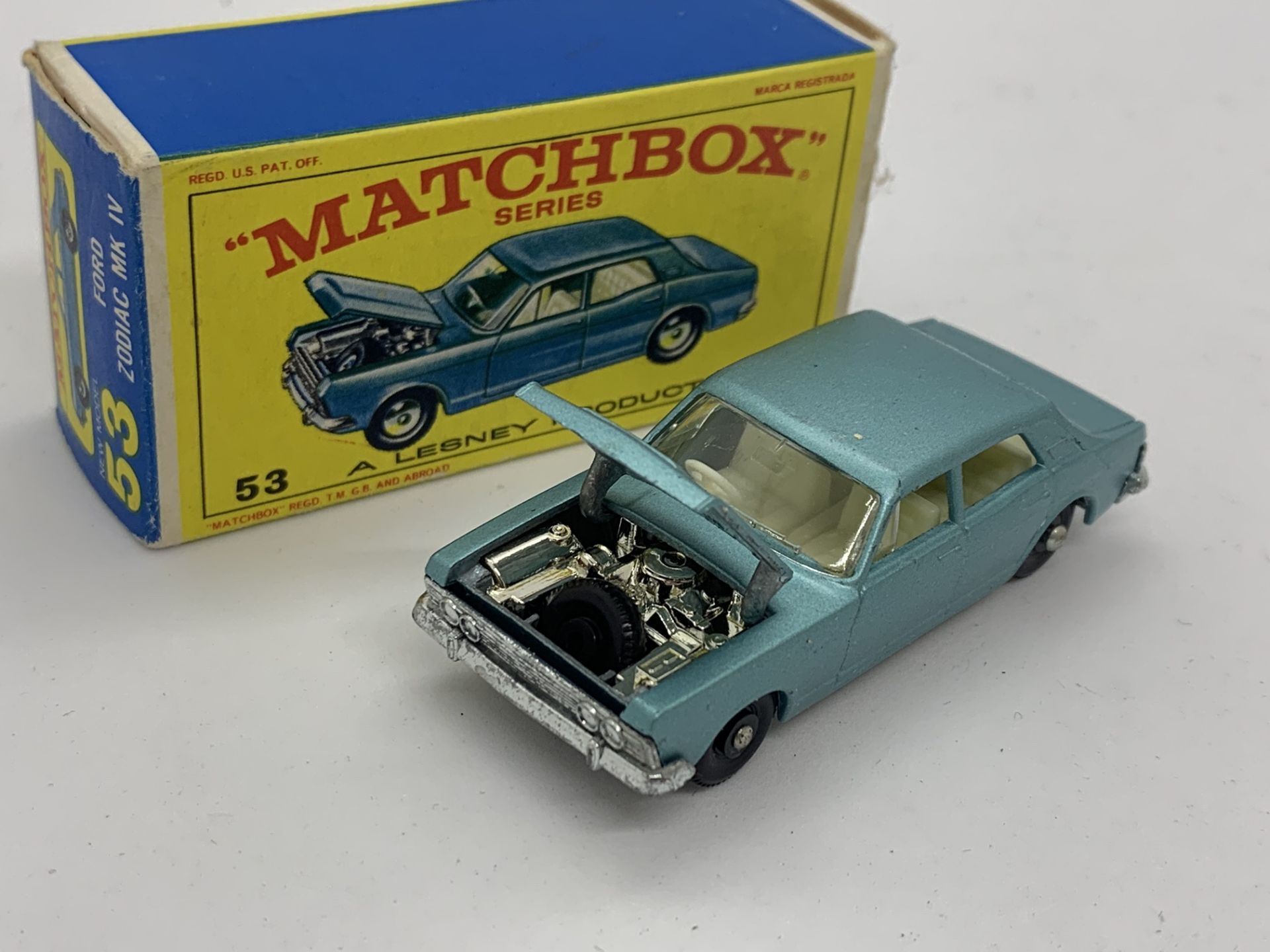 MATCHBOX FORD ZODIAC MK IV NO 53 WITH ORIGINAL BOX - NO RESERVE