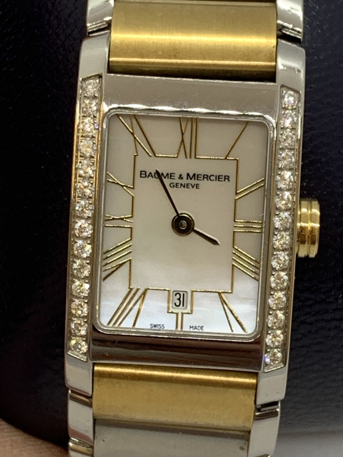 BAUME & MERCIER 2 TONE WATCH - DIAMOND SET - Image 2 of 7