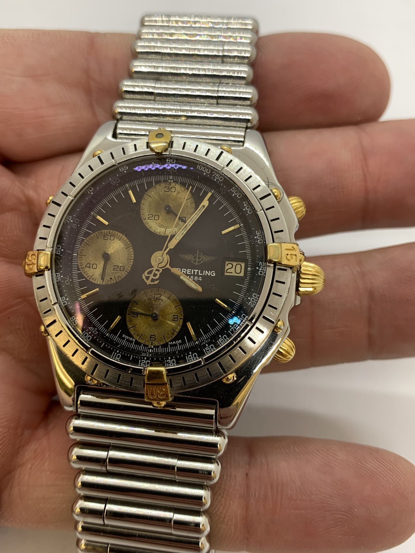 BREITLING B13047 GOLD & STAINLESS STEEL WATCH - Image 5 of 9