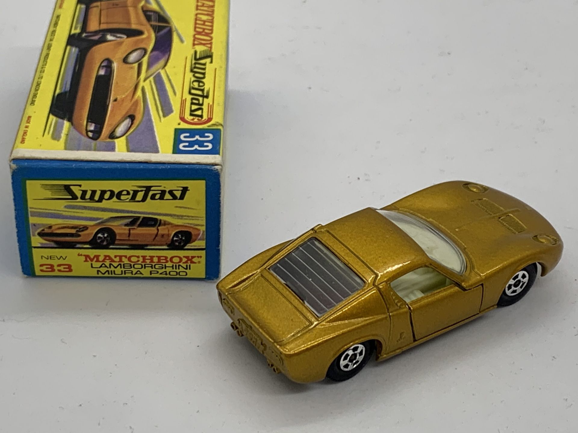 MATCHBOX LAMBORGHINI MIURA P400 NO 33 WITH ORIGINAL BOX - NO RESERVE - Image 4 of 6