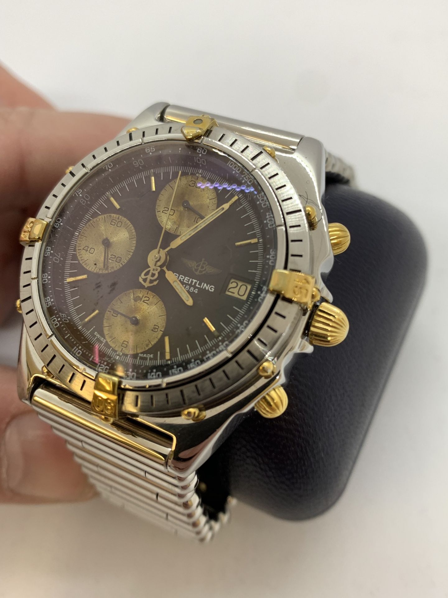 BREITLING B13047 GOLD & STAINLESS STEEL WATCH - Image 3 of 9