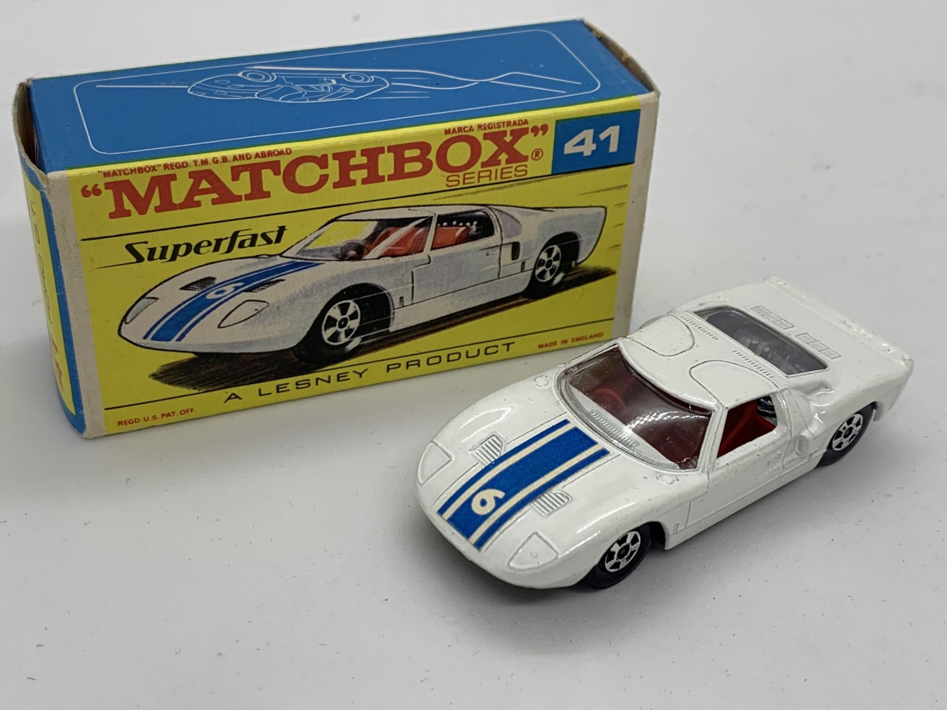 MATCHBOX FORD GT NO 41 WITH ORIGINAL BOX - NO RESERVE