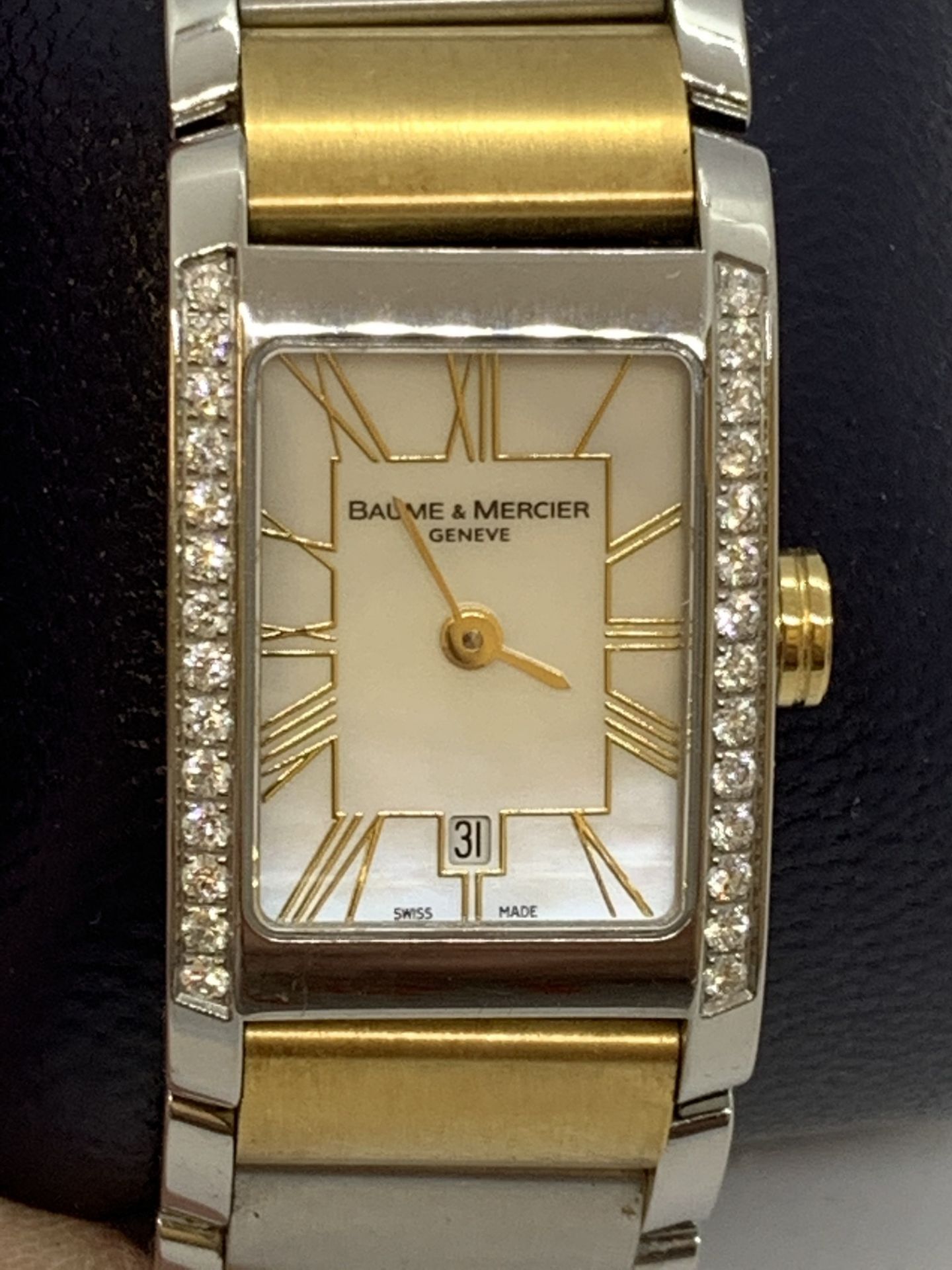 BAUME & MERCIER 2 TONE WATCH - DIAMOND SET - Image 3 of 7