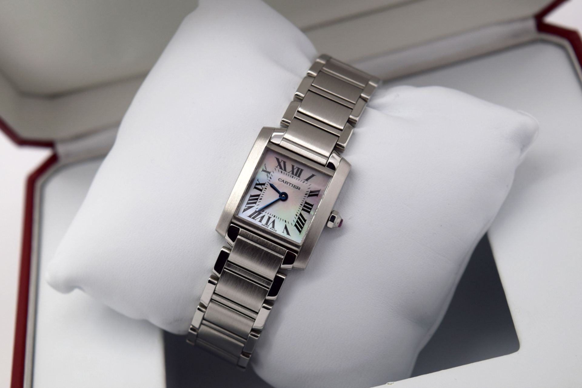 *Beautiful* Cartier Lady Tank Francaise - 'Pink Mother of Pearl' Dial