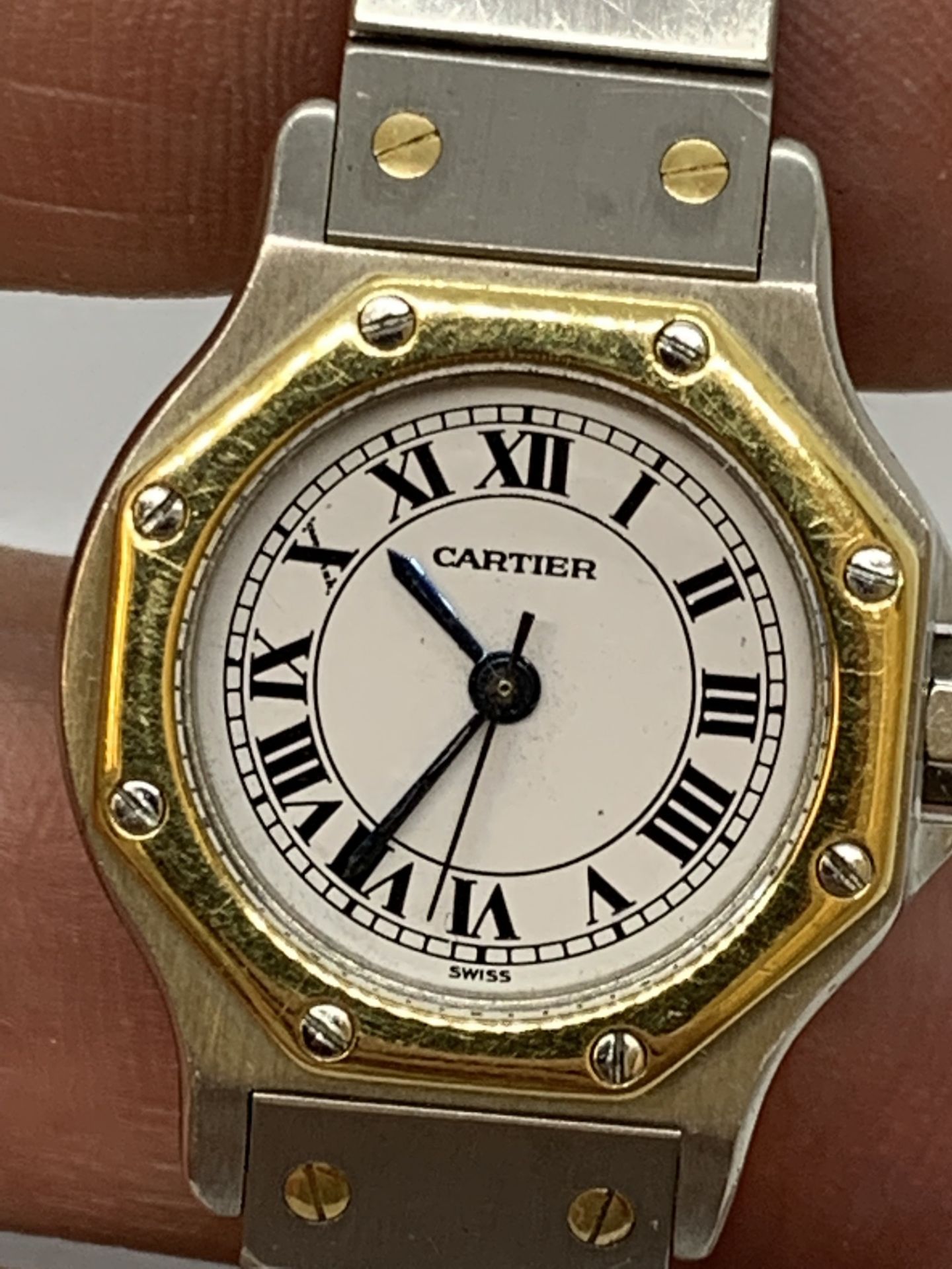 CARTIER STEEL & 18ct GOLD AUTOMATIC WATCH - Image 8 of 8