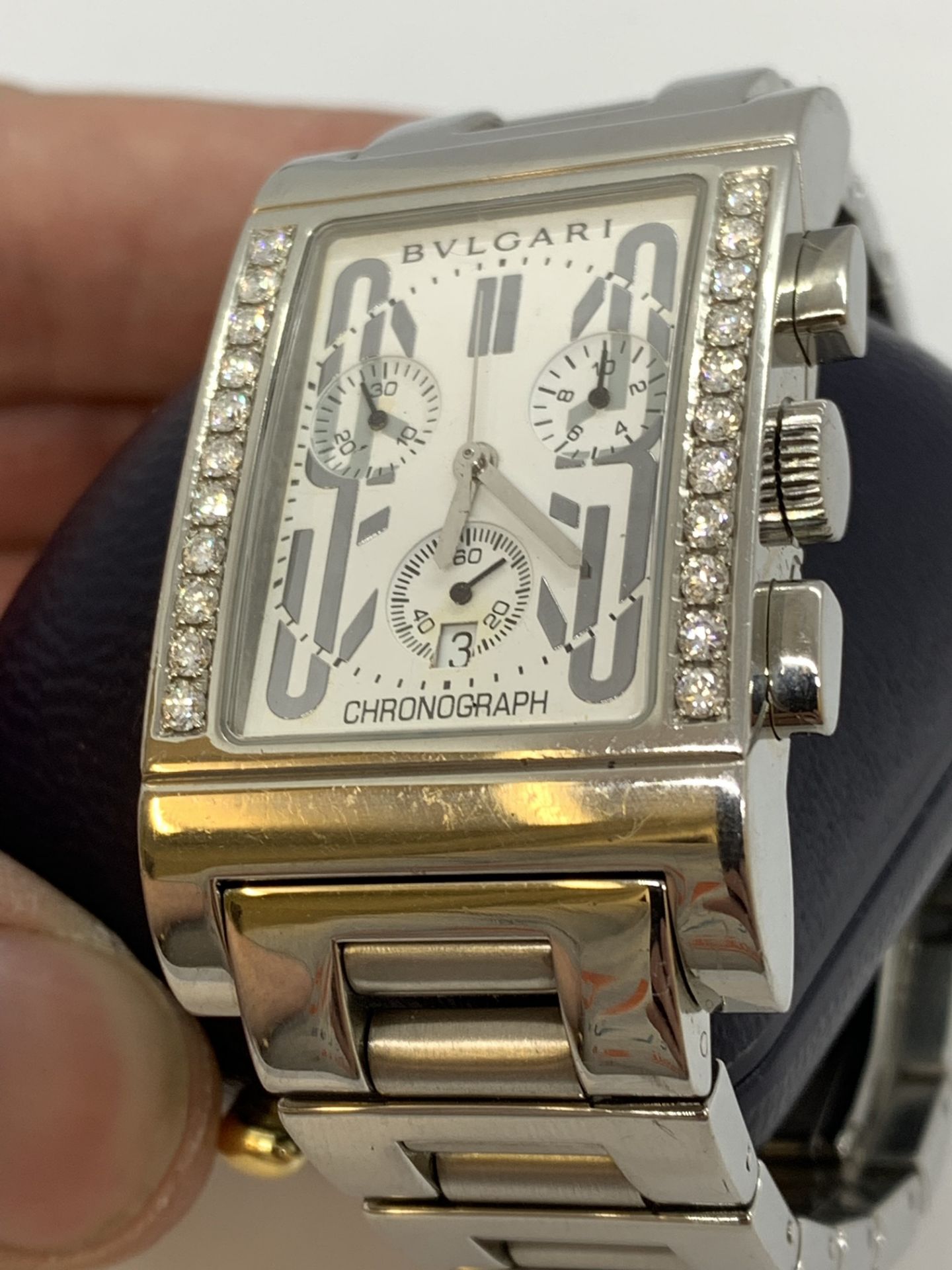 Bulgari Rettangolo RTC 49 S White Chronograph Bvlgari - Image 3 of 8