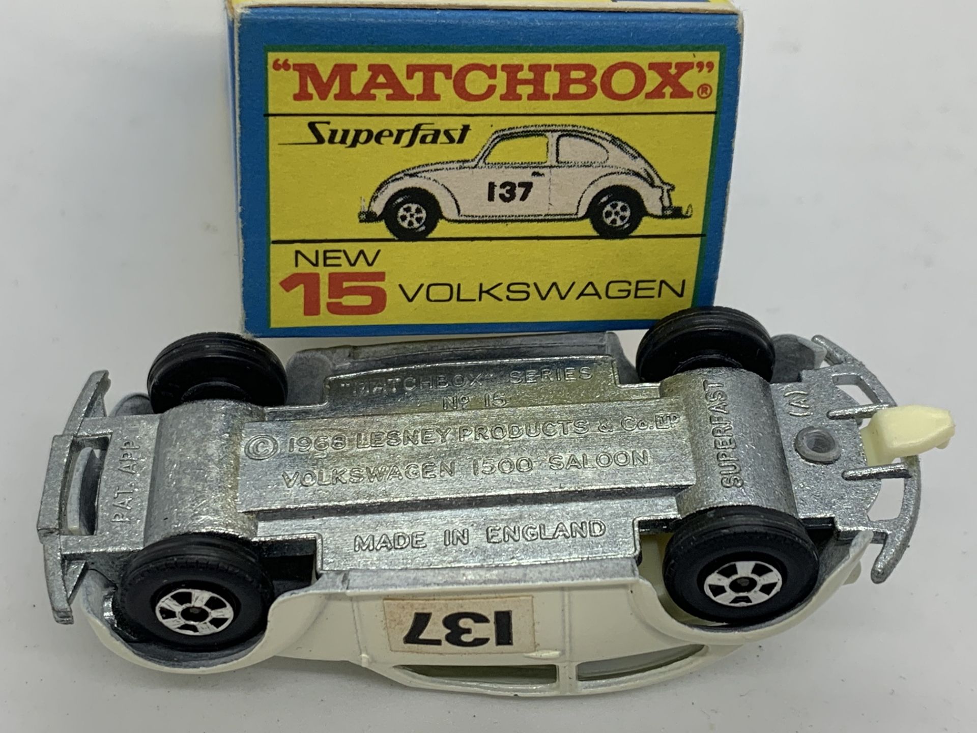 MATCHBOX VOLKSWAGEN BEETLE NO 15 WITH ORIGINAL BOX - NO RESERVE - Image 7 of 7